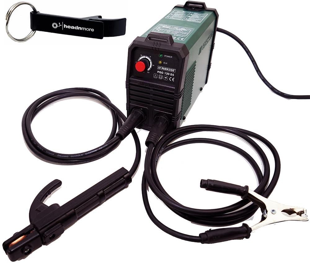 HEADNMORE® Paquete – 1 soldador inverter PARKSIDE® PISG 120 D5, 120 A + 1 llavero HEADNMORE®