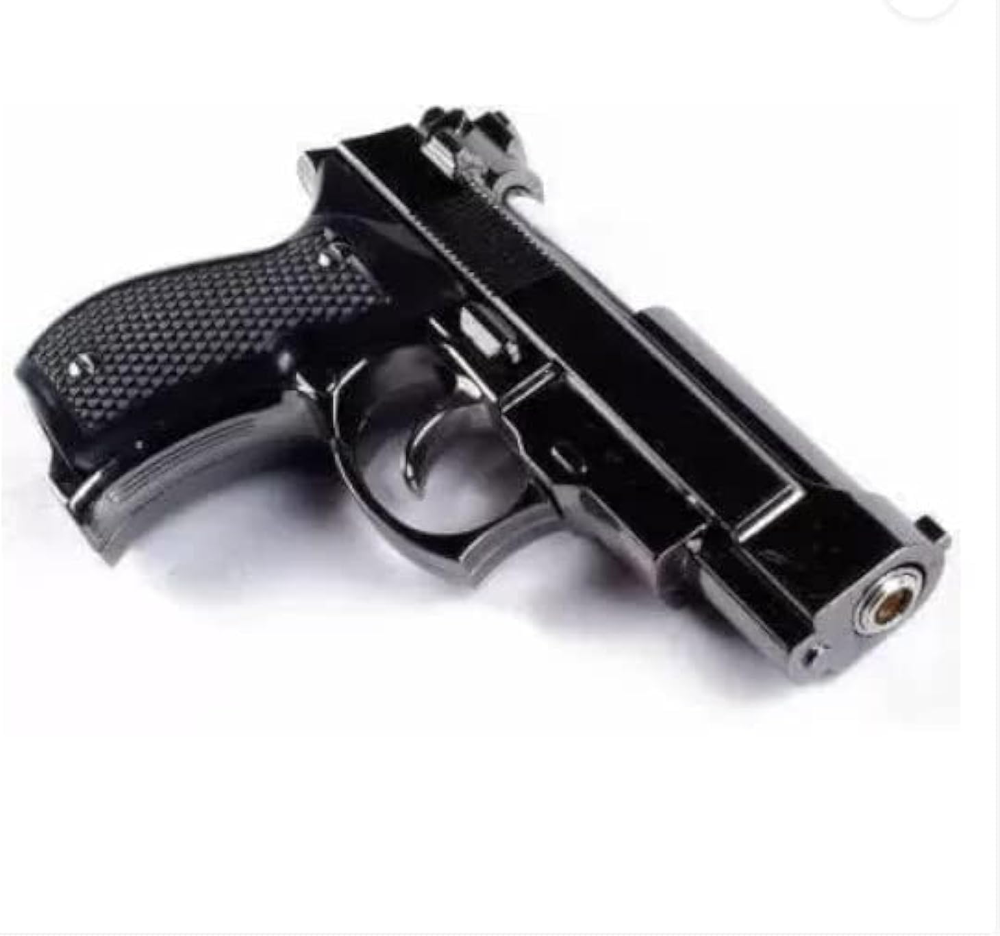 MEESA 608 Metal Gun Lighter with Barrel Pull Back System (Black Jet Flame)