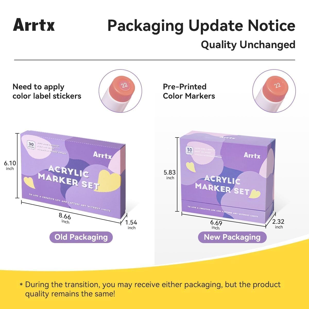 Arrtx 30 Colors Acrylic Paint Pens for Rock Painting, Brush Tip Markers for Rock Painting, Ceramic, Glass, Canvas, Mug, Wood, Easter Egg, Waterproof Paint DIY Crafts Making 30A image 2