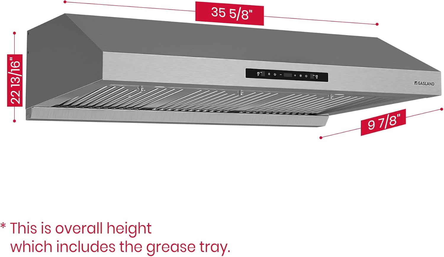 GASLAND 24" x 30" Stainless Steel Backsplash,36 Inch Stainless Steel Range Hood