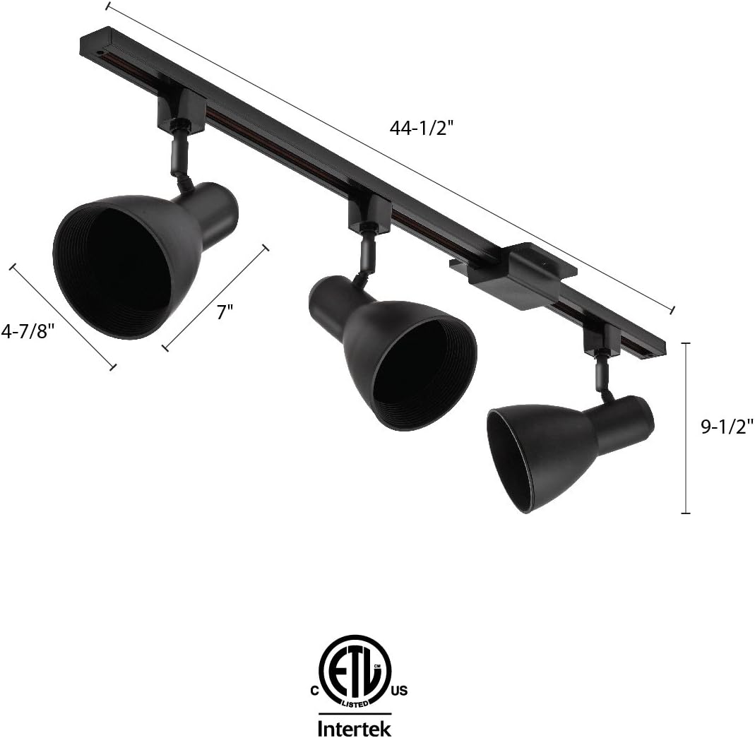 BR30 Step Baffle Track Kit, Black, Master Pack of 2