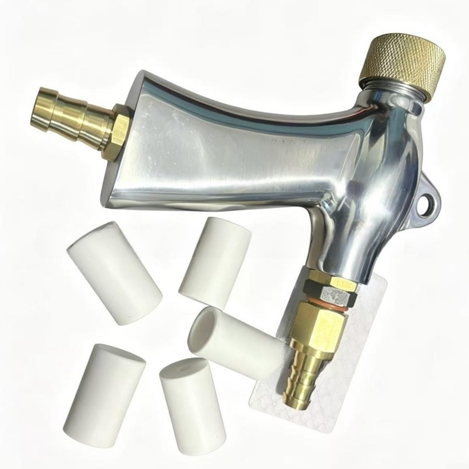 Dispositivo de chorro de arena ergonómico de mano con boquilla de cerámica de 6 x 21 x 35 mm, salida de arena estable gracias a un sellado preciso, herramienta ideal para el tratamiento de