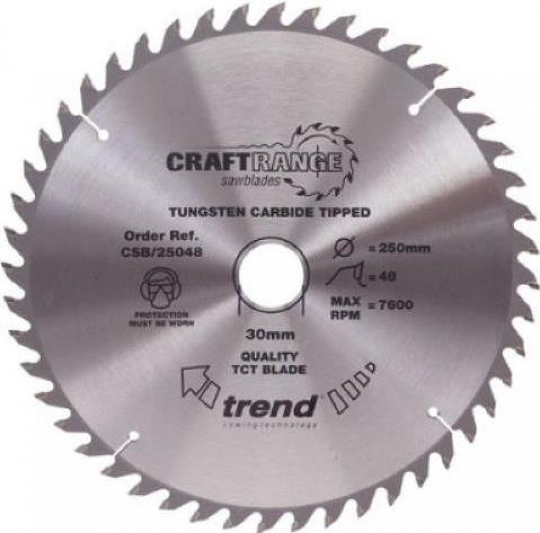 Trend Wood Circular Saw Blade, 315mm Diameter, 30mm Bore, 72 Teeth, 3.2mm Kerf, +10° Hook, TCT, Fine Finish, CSB/31572