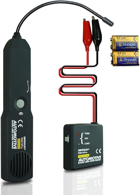 allsun Automotive Short Circuit Tester Finder Cable Tester Wire Tracker Detector Tone Generator EM415PRO