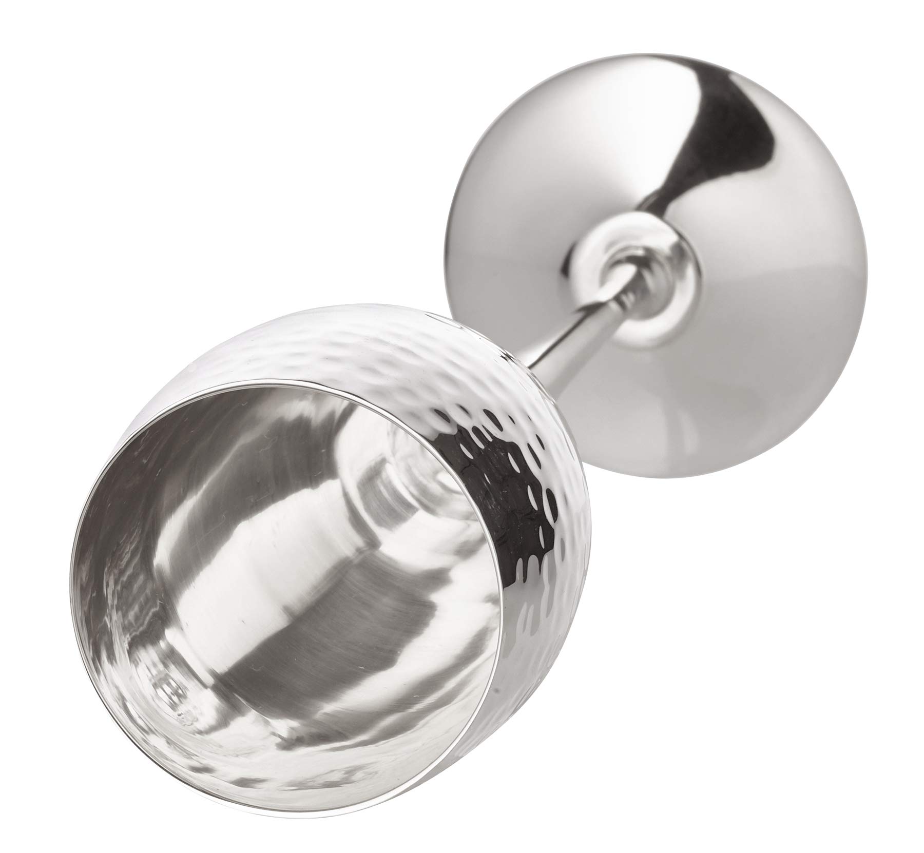 EDZARD Set di 2 calici da spumante Dodo, placcati in argento, martellato, altezza 23 cm, capacità 200 ml