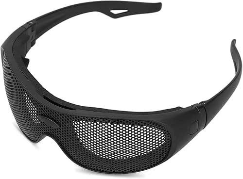 FILFEEL Lente de malla de alambre, gafas de seguridad transpirables de hierro de choque, gafas de seguridad a prueba de viento y arena para