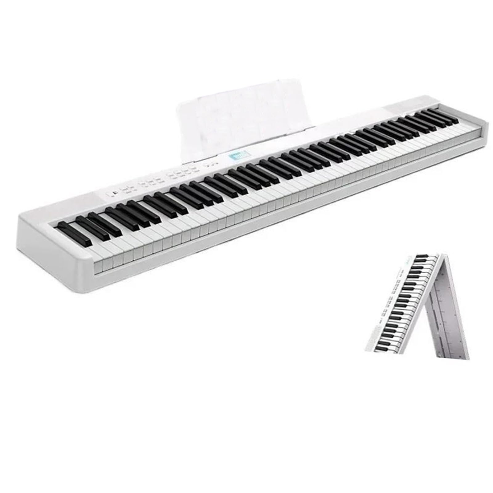 Tastiera Elettronica Professionale Pianoforte Elettrico Pieghevole Portatile 88 Tasti Per Principianti Adulti Strumenti A Tastiera Professionali Organo Elettronico(Black)