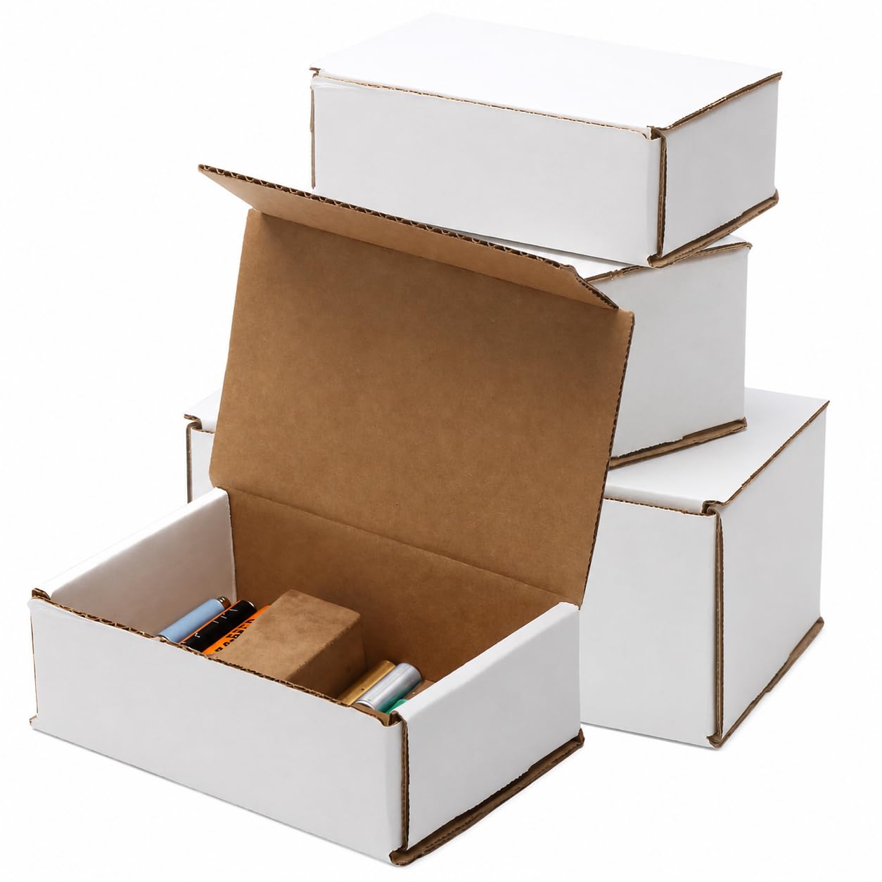 Amazon.com: The Boxery Corrugated Mailers White Tuck Shipping