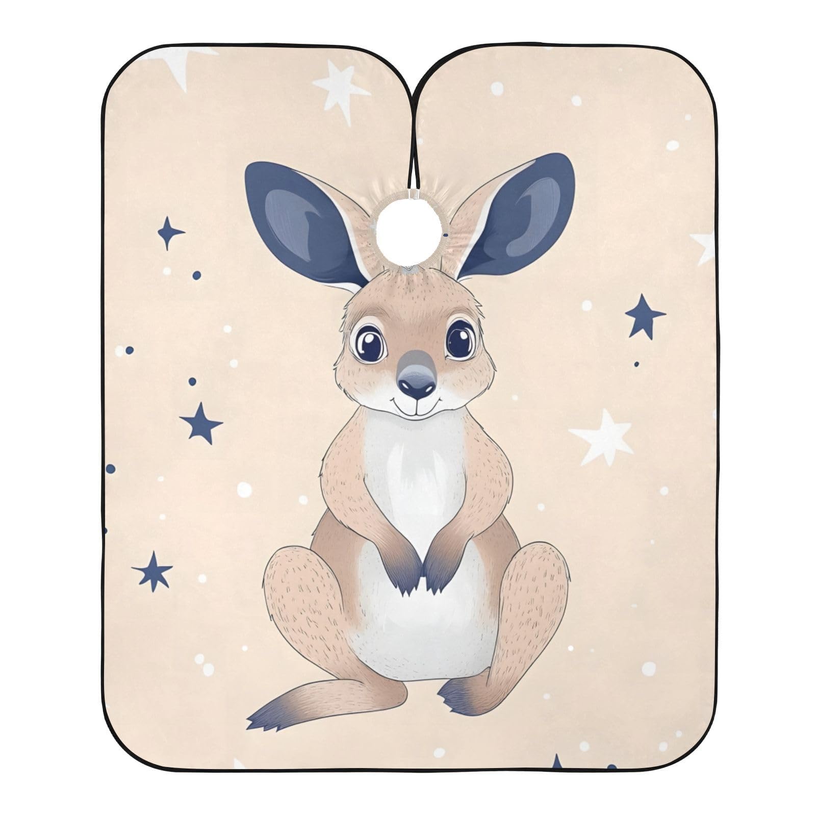 Hezely Cute Kangaroo Hair Dye Cape, Barber Cape for Adults,Waterproof Salon Cape,Waterproof Hairdressing Styling Hair Cutting, 65