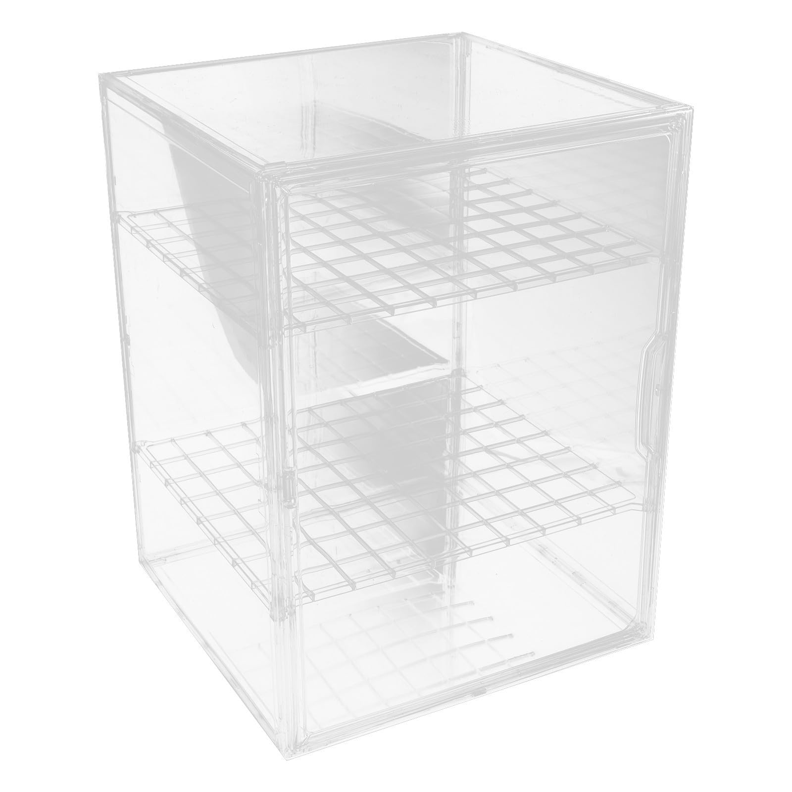Vitrina Transparente para Pan de 3 Niveles Ajustable de Acrílico