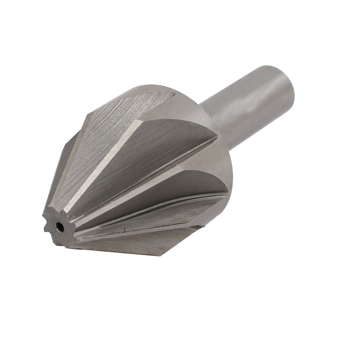 Aexit 60 Degree Special Tool 8 Flutes HSS Straight Drill Hole Chamfer Cutter Mill Cutting Bit Gray Model:37as587qo710