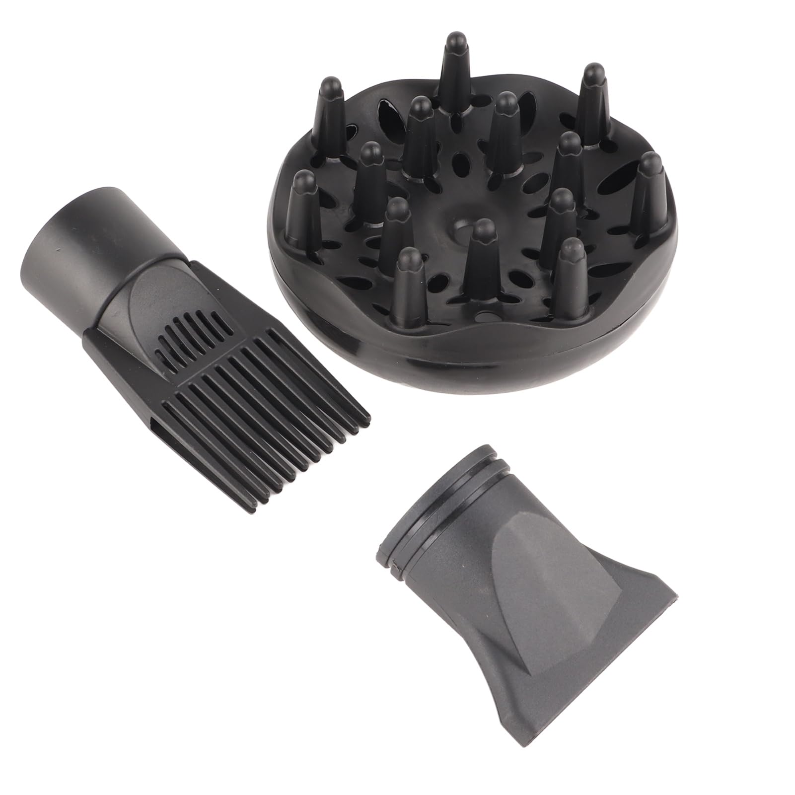 Universal Diffuser Hair Dryer Attachment, Dryer Diffuser Nozzle Set Hair Styling Tool 3Pcs Professional Hair Dryer Accessory for Various Hairstyles
