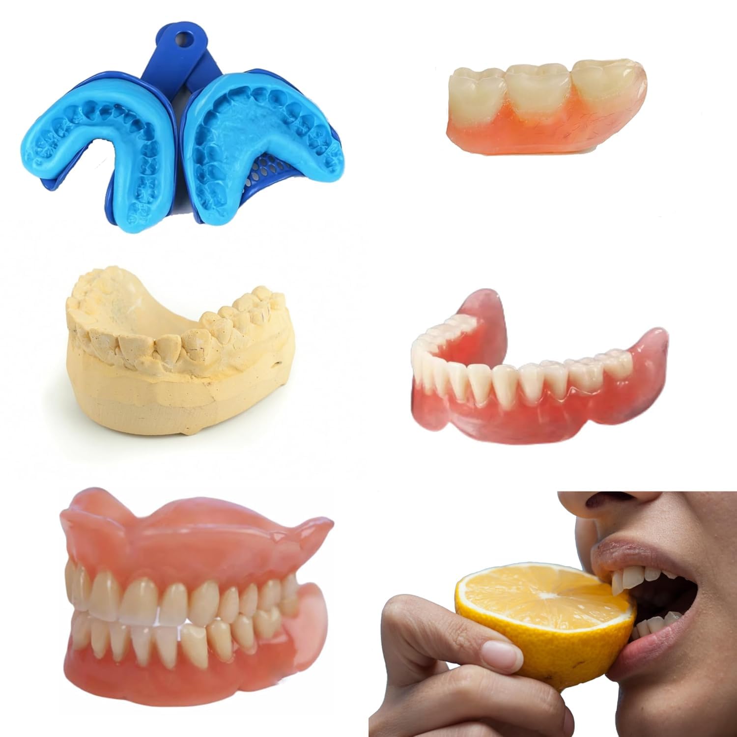 DIY DentureKit Oral Care Smile Kit at Home 2 Complete Sets of False Teeth DIY Custom Smile Kits