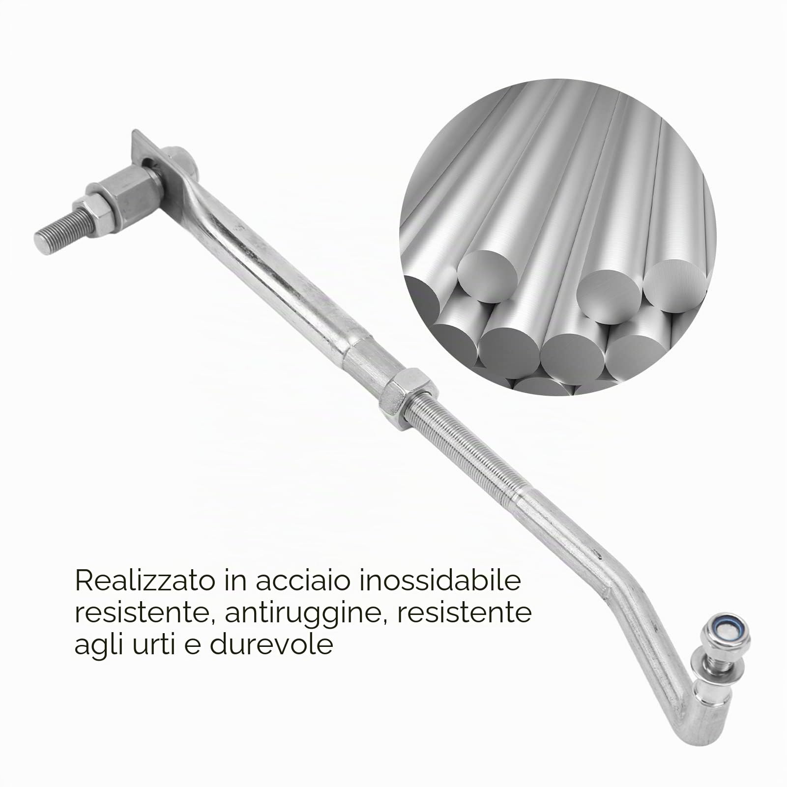 Tirante dello Sterzo, Collegamento dello Sterzo del Motore Fuoribordo 265‑315 Mm Regolabile in Acciaio Inossidabile Universale per Motore Fuoribordo 15 a 200