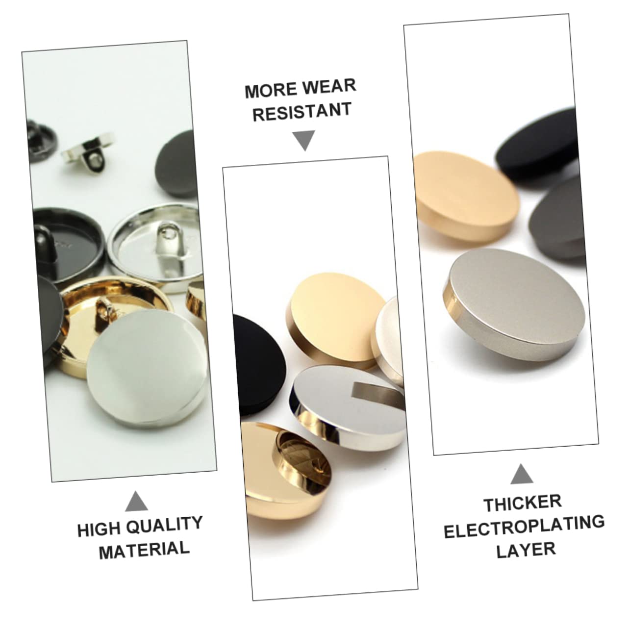 NUOBESTY 150stücke Metallbuttons Für Mäntel Runde Knöpfe Zum Nähen Für Kleidung Jacken Und Taschen Langlebig Und Vielseitig Einsetzbar Goldfarben