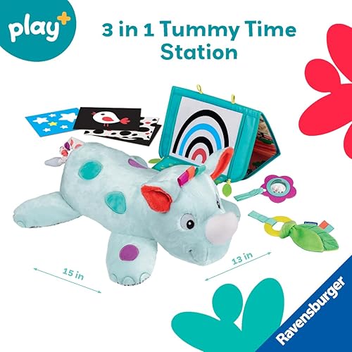 Miniatura 2 de Ravensburger Play+ Estación de actividad 3 en 1 Tummy Time - Rhino  Alfombra de juego interactiva  Fomenta las habilidades motoras y la exploración