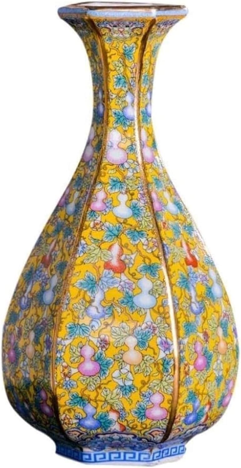Vase Tabletop Ceramic Classical Creative for Dry Flowers Art Household Living Room Bedroom Office Desktop