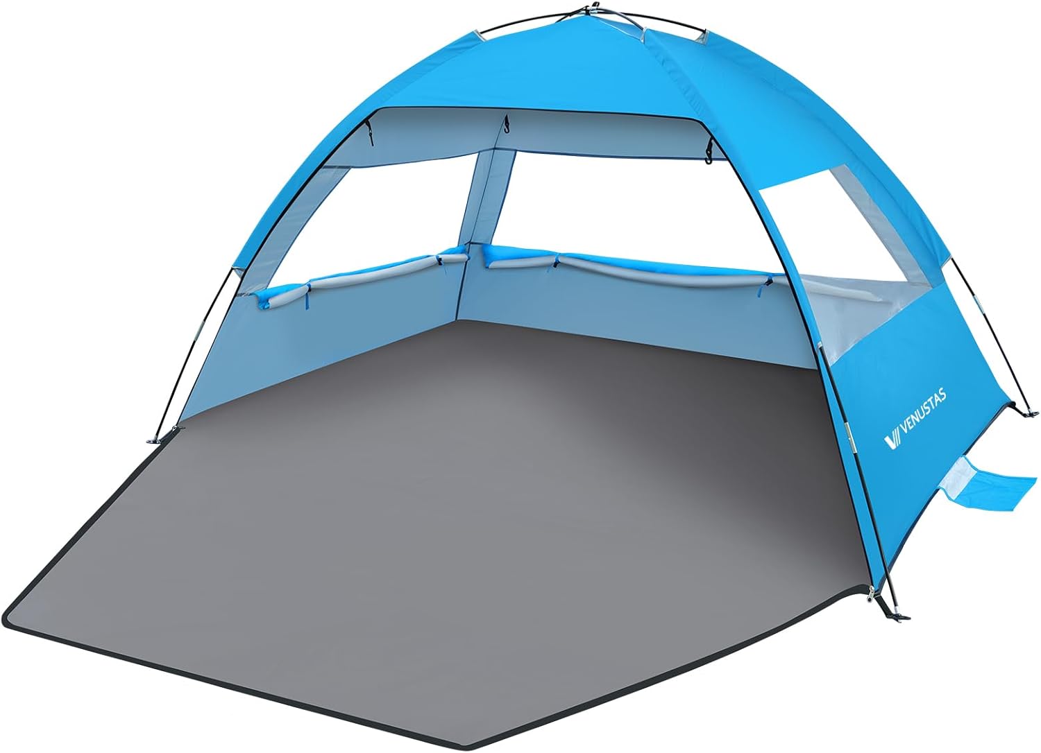 Venustas Beach Tent Sun Shelter for 3/4-5/6-7/8-10 Person, UPF 50+ UV Protection Beach Canopy, Lightweight and Easy Setup Cabana, Portable Beach Shade Tent