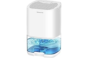 Electric Dehumidifier - Quiet Air Purifier for Home, Bedroom, Basement, Closet