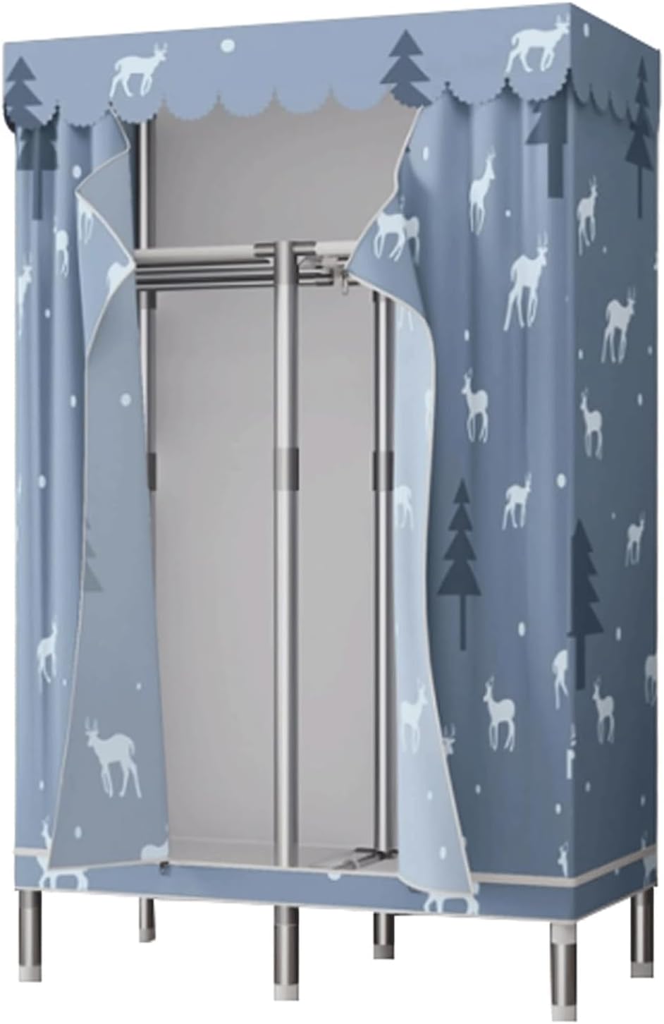 Portable Closet Portable Closets Detachable Wardrobe Closet Oxford Fabric Clothes Closet for Bedroom Hanging Steel Fashion Closet for Clothes Spacious