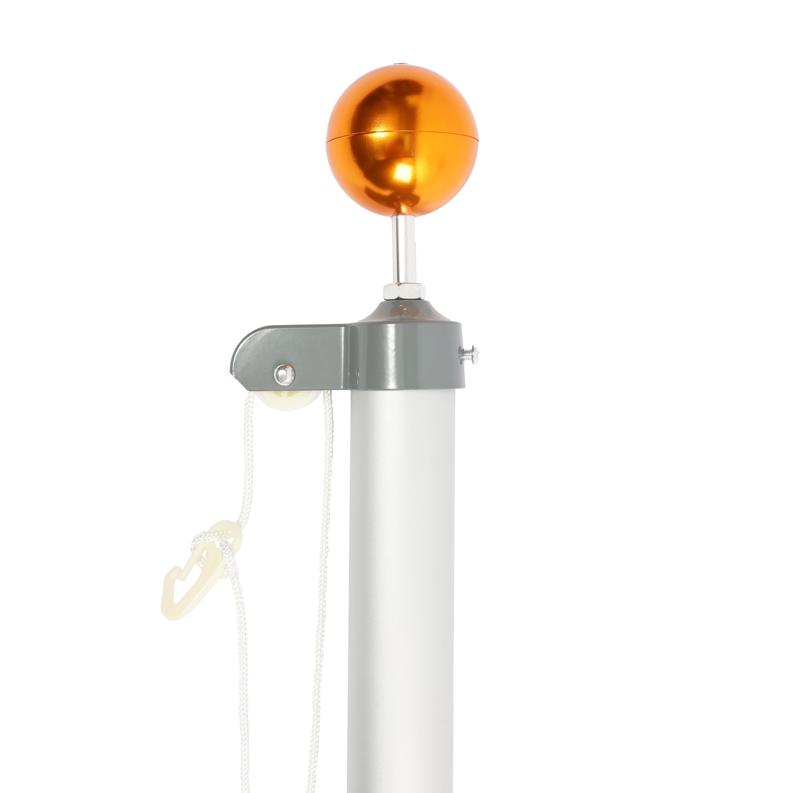 Kit de poste seccional de aluminio resistente de 20 pies con bandera de Palestina, juego de mástil de bandera para exteriores con bola dorada, cuerda y clips, pantalla resistente a la intemperie para