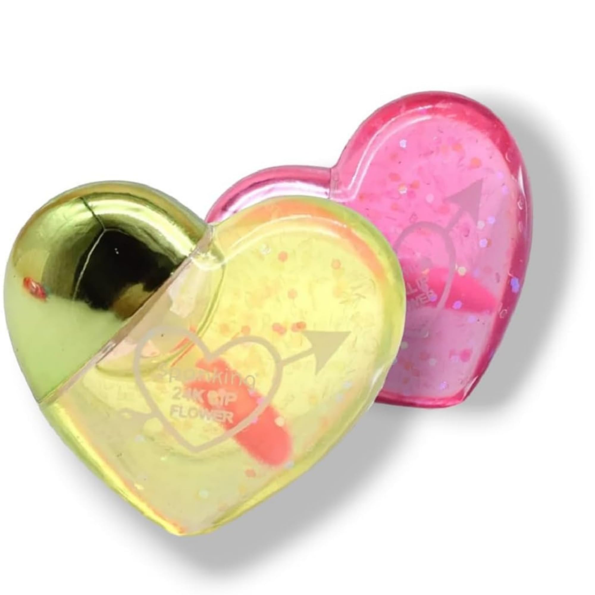 HUDA GIRL Heart Shaped Mini Lip Gloss Tint Set for Women/Girls, Pink Shiny Waterproof and Long Lasting Lip Gloss for Girls-image-32
