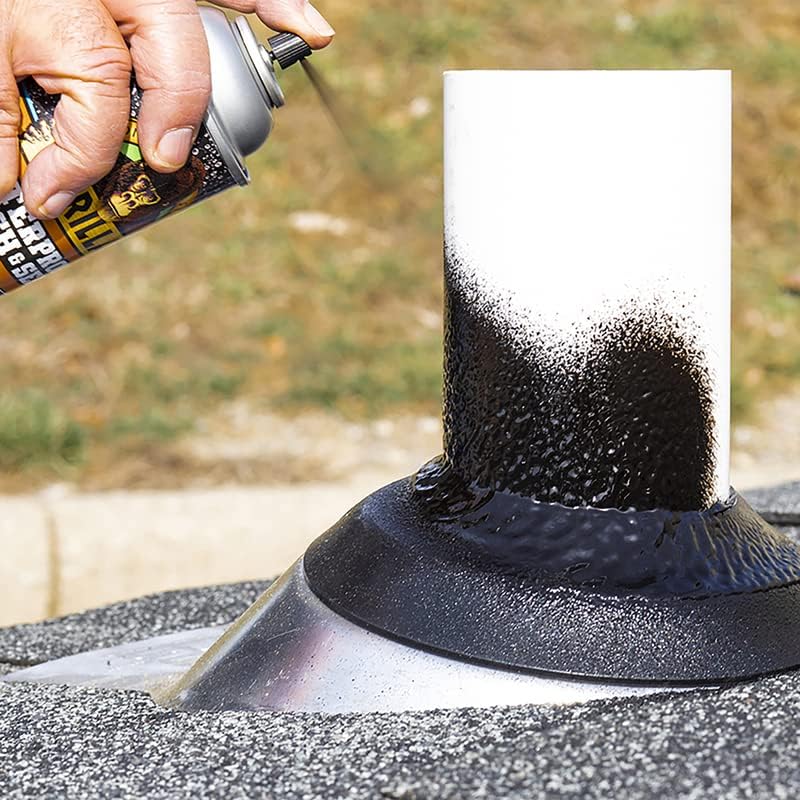 Gorilla 104052 Rubberized Waterproof Patch & Seal, Black, 16-oz. Spray - Quantity 6
