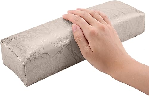 Miniatura 10 de Cojín de mano para reposabrazos, almohada de cuero a rayas, cojín de reposamanos de esponja suave, almohada para reposabrazos, cojín de salón de