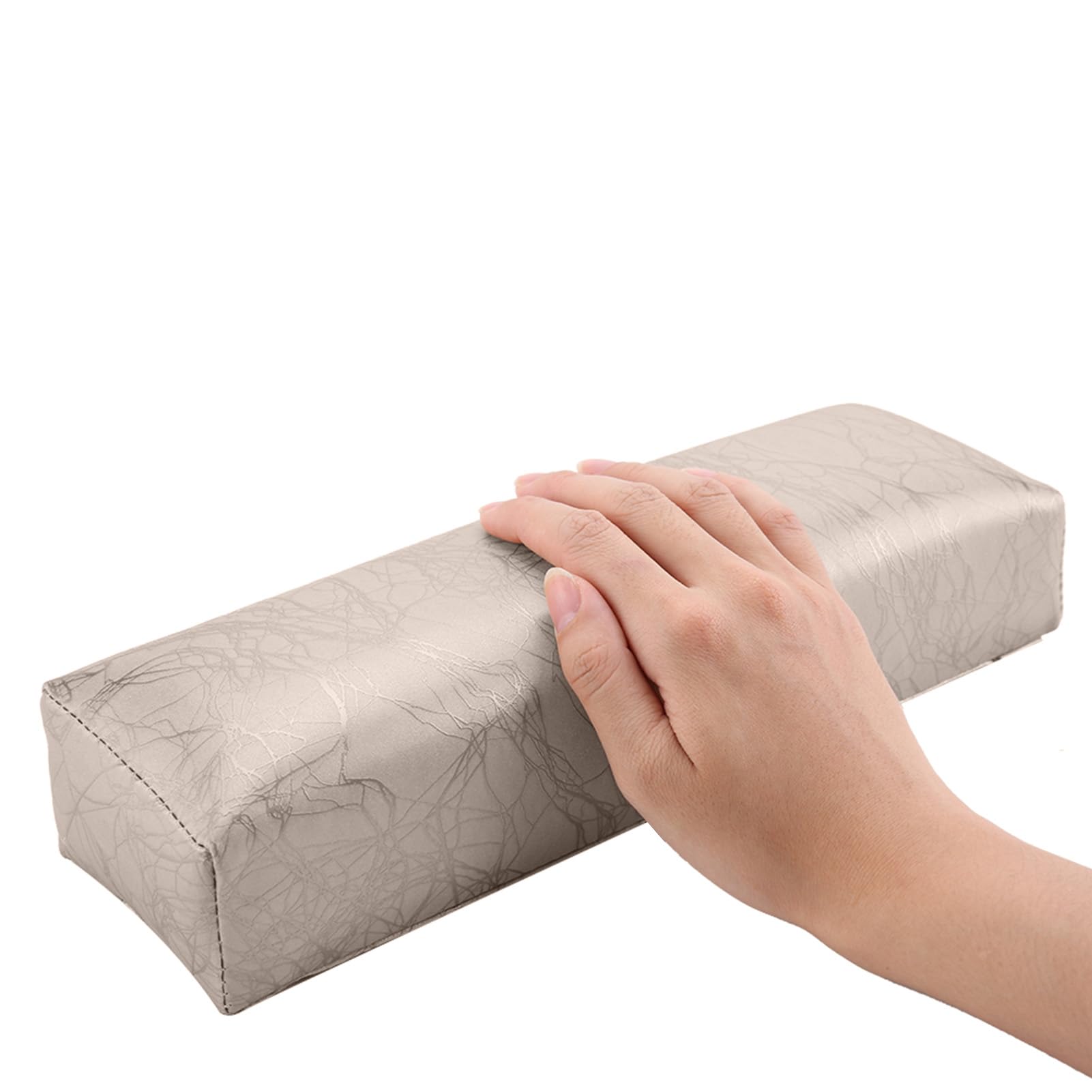 Nail Arm Rest Hand Cushion, Stripe Leather Nail Pillow Hand Rest Cushion Soft Sponge Manicure Hand Rest Pillow Salon Armrest Cushion Manicure Nail Art