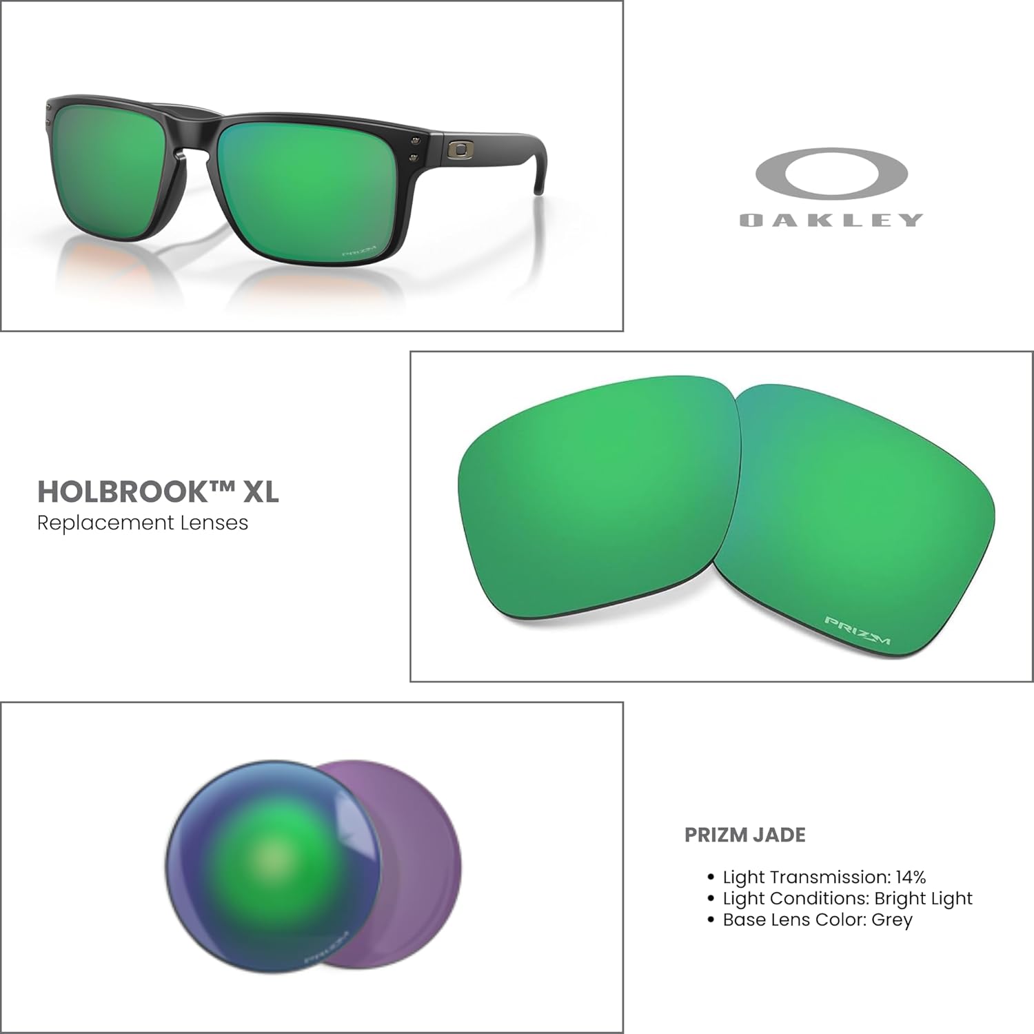 Oakley Original Holbrook XL OO9417 Replacement Lenses Bag+ Bundle Microfiber Pouch -FRAMES NOT INCLUDED