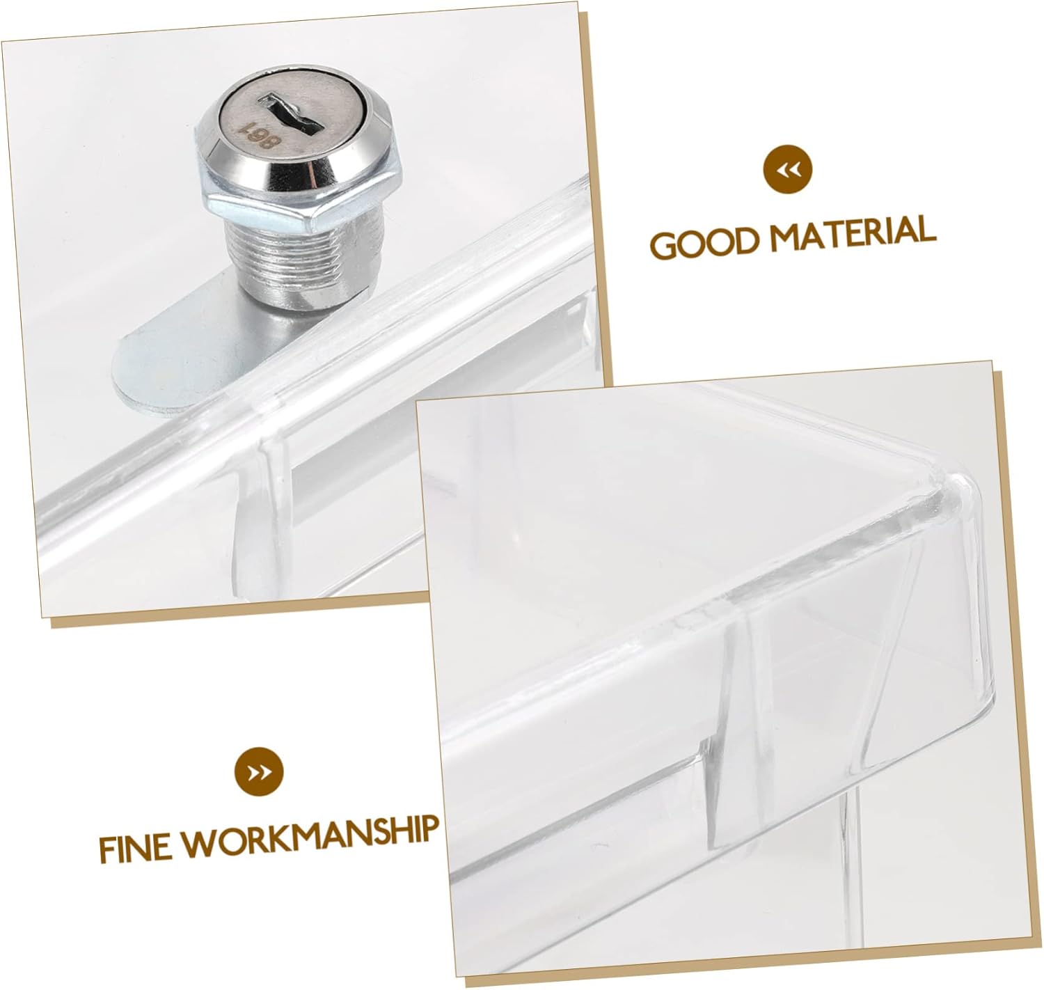 Acrylic Clear Locking Wedding Card and Money Box for Cards Cash and Keepsakes for Weddings Anniversaries and Events Secure Storage with Visibility for Fairness