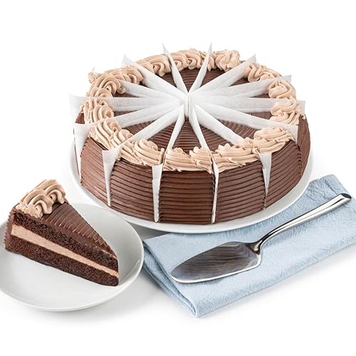 David's Cookies Pastel de chocolate vienés Sachertorte - Postre de chocolate gourmet de 10 pulgadas con ganache de chocolate negro, perfecto para