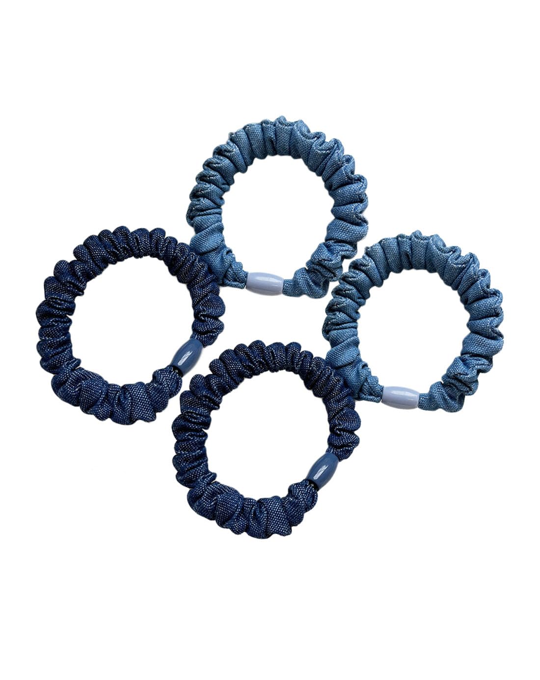 Amazon.com : Blue Jean Hair Scrunchies Blue Denim Hair Ring  display picture 1