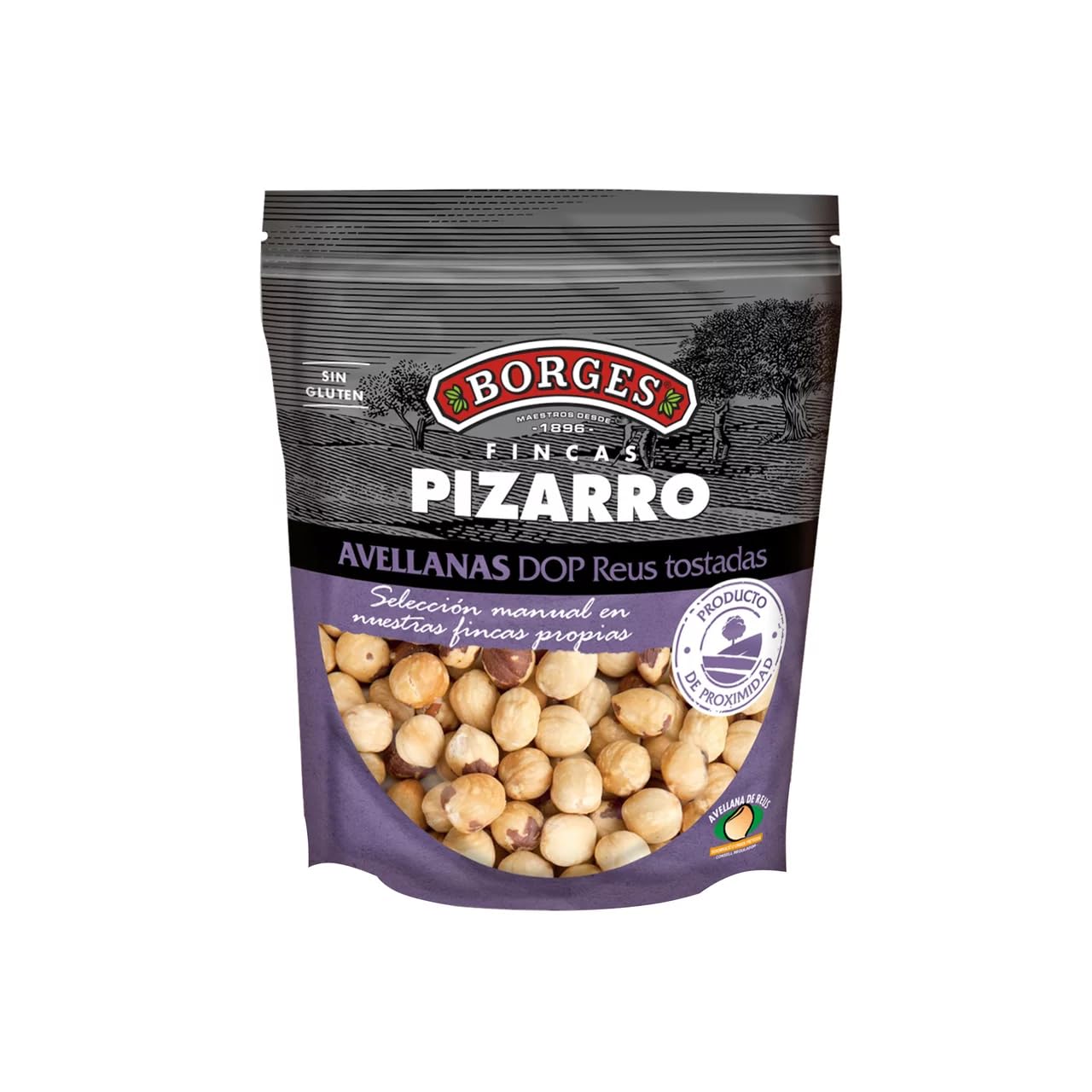 BORGES Geröstete Haselnüsse BORGES FINCAS PIZARRO 140 g. 6er-Packung