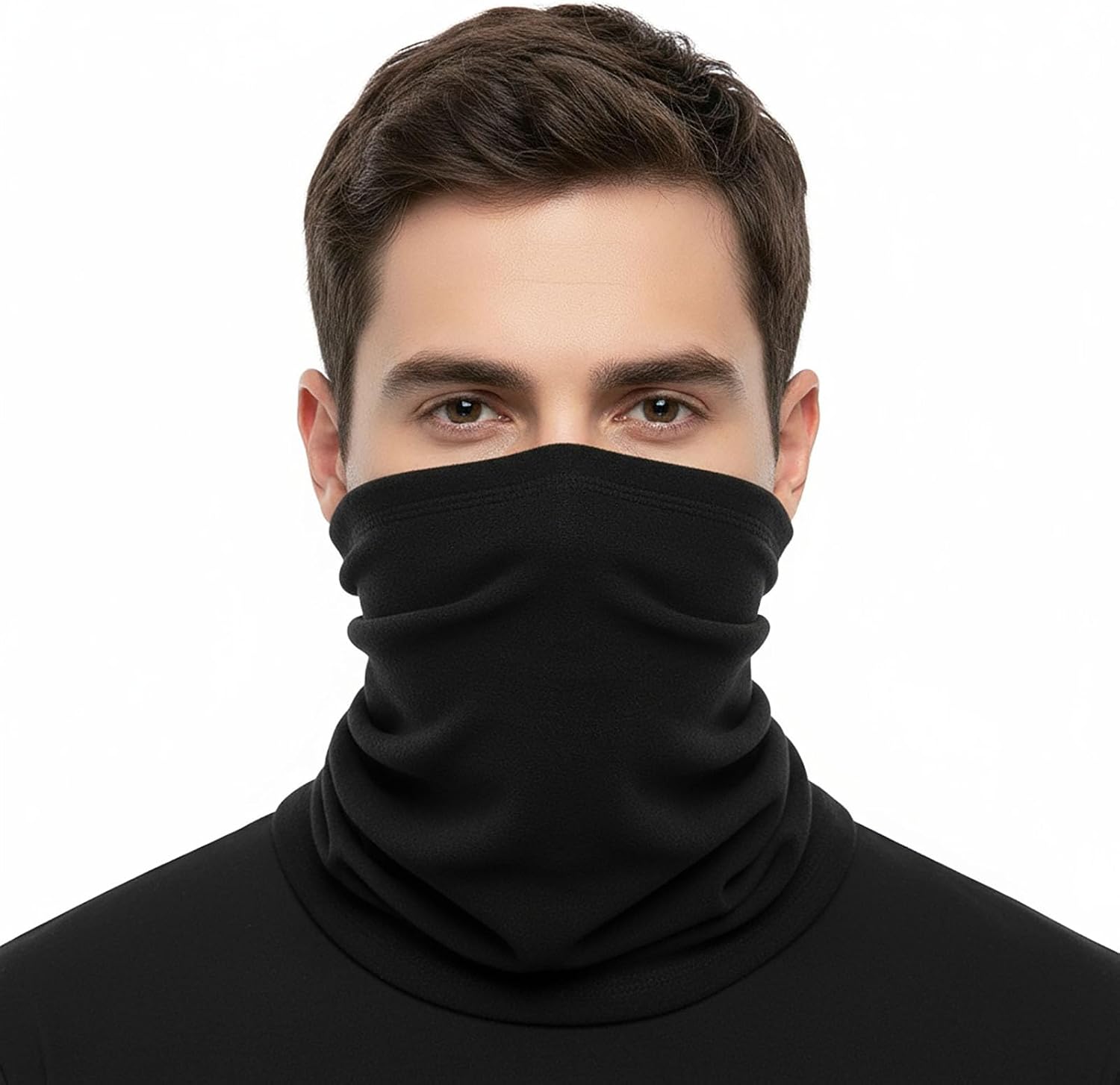 Winter Fleece Neck Gaiter Scarf Warmer Neck Gaiter Face Mask For Cold Weather Windproof Face Cover