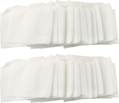 Miniatura 1 de Tegg Bolsa de filtro de té vacía 100 Uds. 2.8x3.5 in Filtro desechable no tejido Bolsas de té vacías con cuerda para té suelto especias hierbas