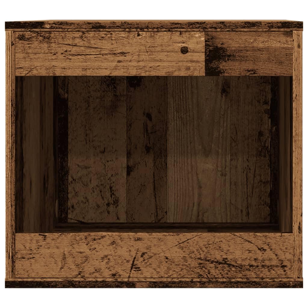 Katzenkloschrank Altholz-Optik 47x59x42 cm Holzwerkstoff | Stilvolles Katzenhaus für das Wohnzimmer: Versteckt die Katzentoilette dezent und dient als Beistelltisch.