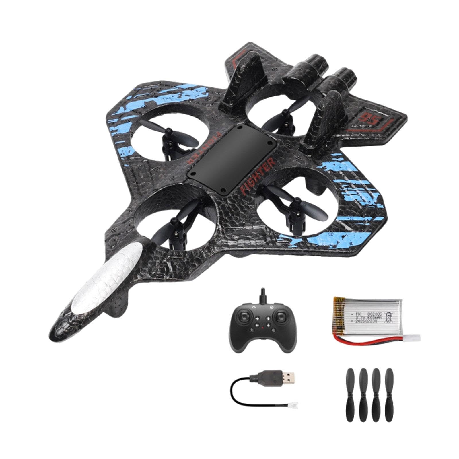 TISHITA Avión Teledirigido Avión RC Fija Planeador Espuma Aeronave Sin Cámara con Izquierda Y Derecha Subir Y Bajar Modo Alto Y Bajo Parada de Emerge, Azul