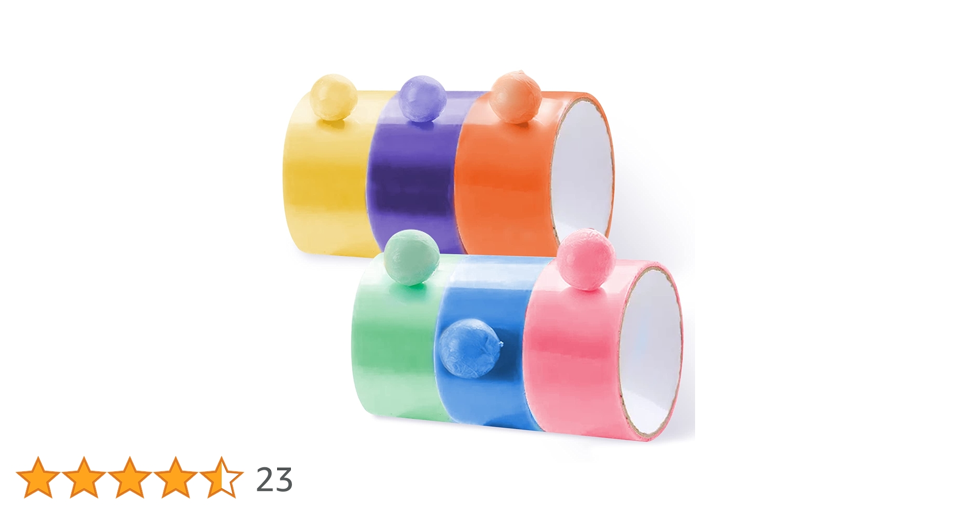 Amazon | テープボール 48mm 6ロール カラー テープボール用テープ