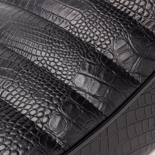 Triclicks Universal Crocodile Pattern Motorcycle Seat Saddle Retro Cafe Racer Seat Cover (Black)