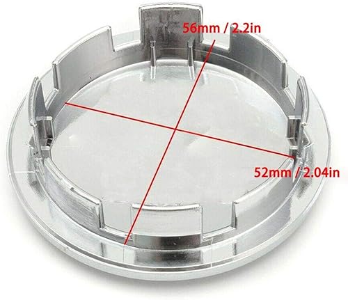 Miniatura 5 de 4 tapas centrales para rueda de automóvil, cubierta universal de ABS cromada, sin logotipo, mediano
