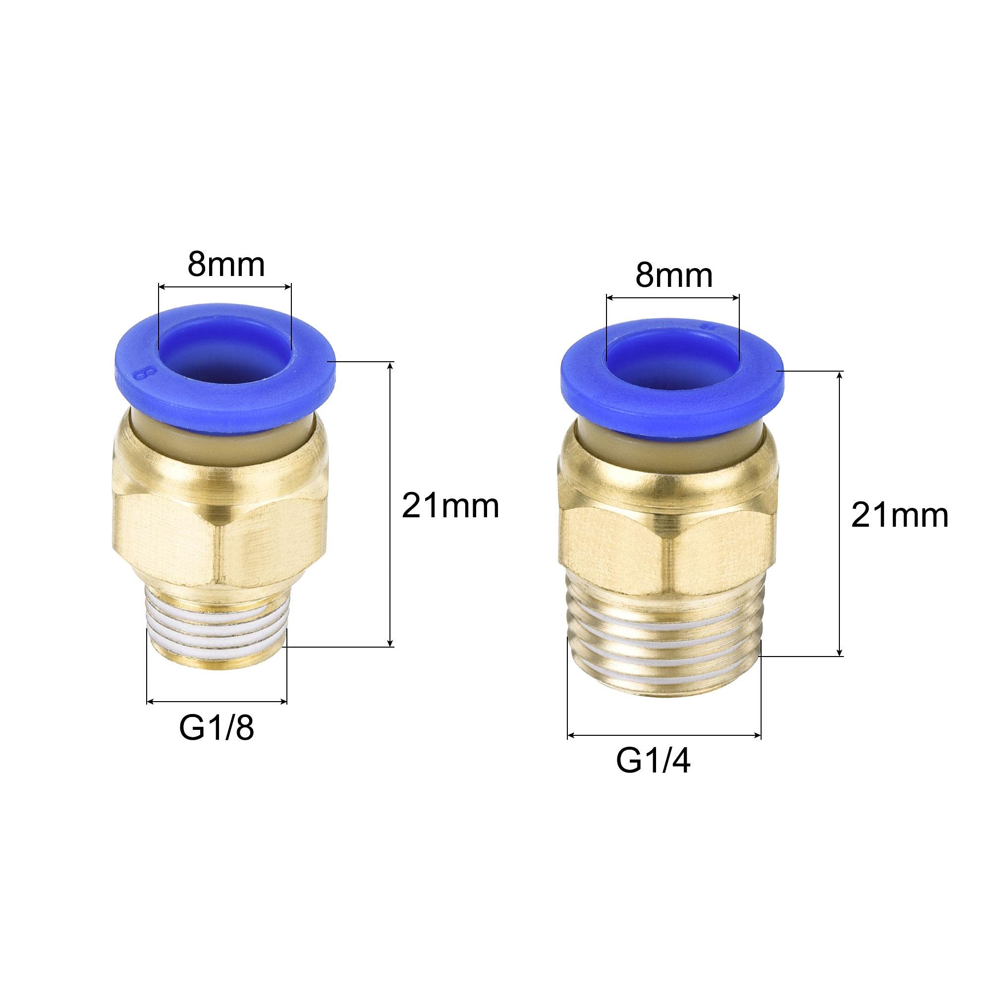 uxcell Kit de tuyau pneumatique en polyuréthane de 8 mm de diamètre extérieur - 10 mètres - Noir - Avec 10 raccords à pousser pour connecter