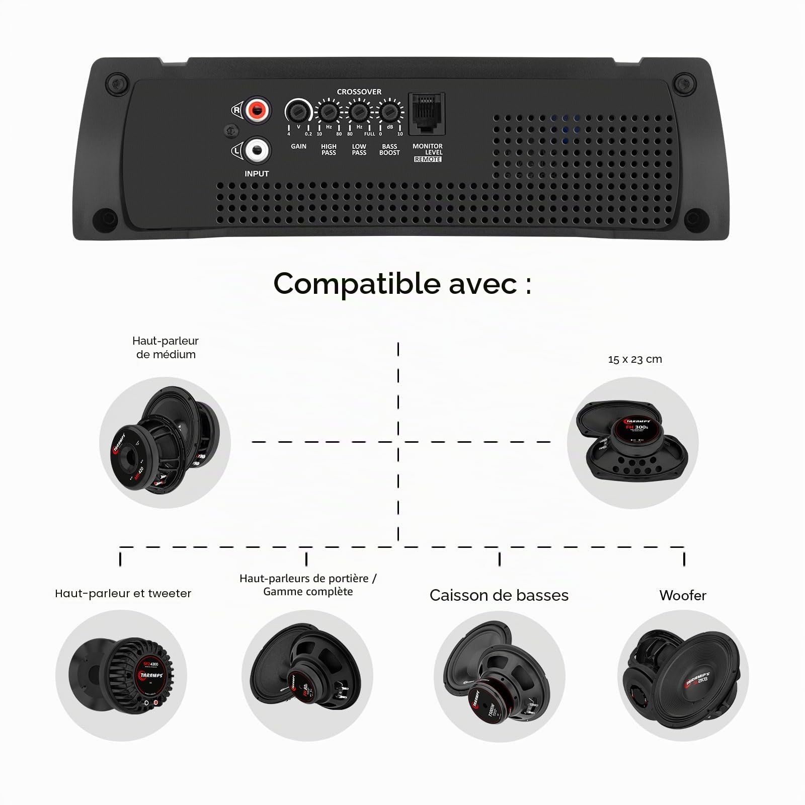 Taramps HD 3000 Module 2 Ohms Noir 3000 W Rms Amplificateur de Son Voiture