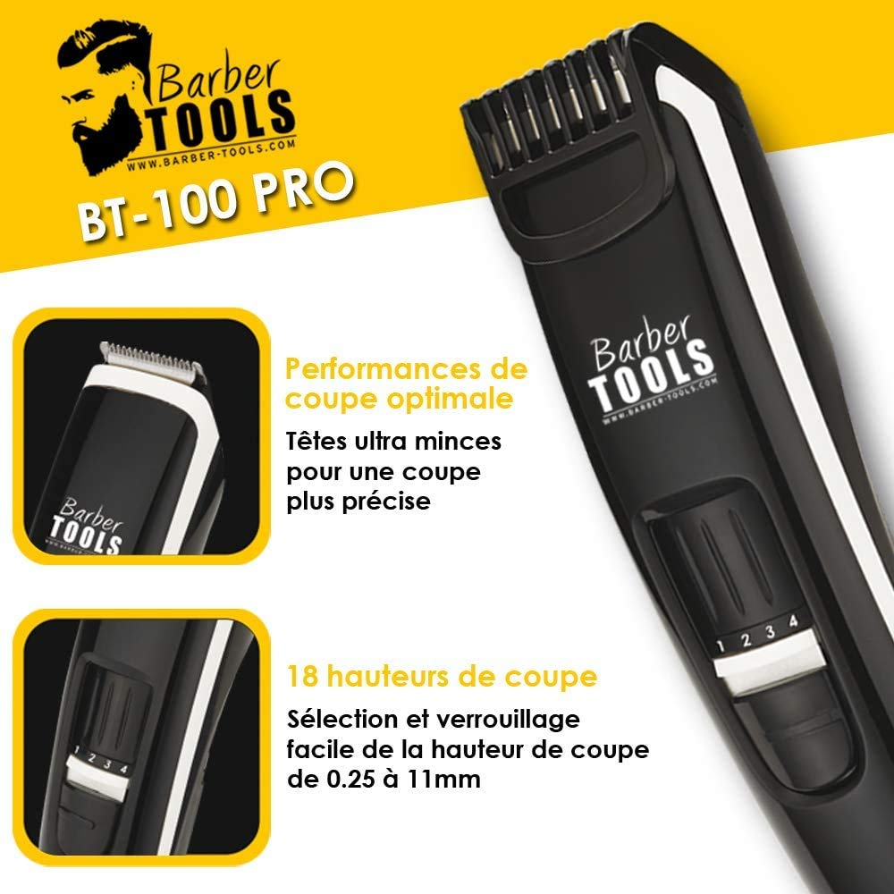 ✮ BARBER TOOLS ✮ Kit recortadora de barba. Recortadora de barba + Peine para barba con perfilador + Capa de barba