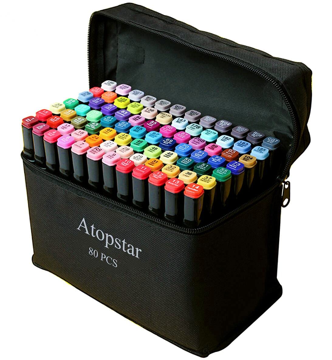 ARTHEHE Feutre a Alcool 80 Couleurs Marqueurs de Dessin Feutres à Alcool Twinmarkers Professionnel Dessin