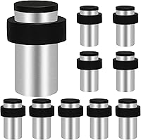 Vista 26 de KOLAKO Topes de puerta, topes de puerta de piso, (2 pulgadas) negro mate moderno resistente sólido pequeño cilíndrico parachoques de goma, acero