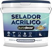 Selador Acrílico 1L Branco Eurodecor – Prepara Superfícies e Melhora Fixação da Tinta – Alto Rendimento – Ideal para Paredes, Tetos e Fachadas