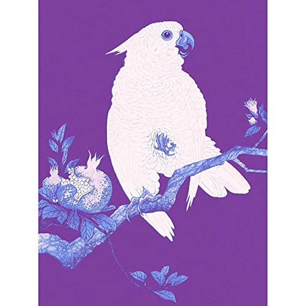 Wee Blue Coo Purple Cockatoo By Ohara Koson Art Print Canvas Premium Wall Decor Poster