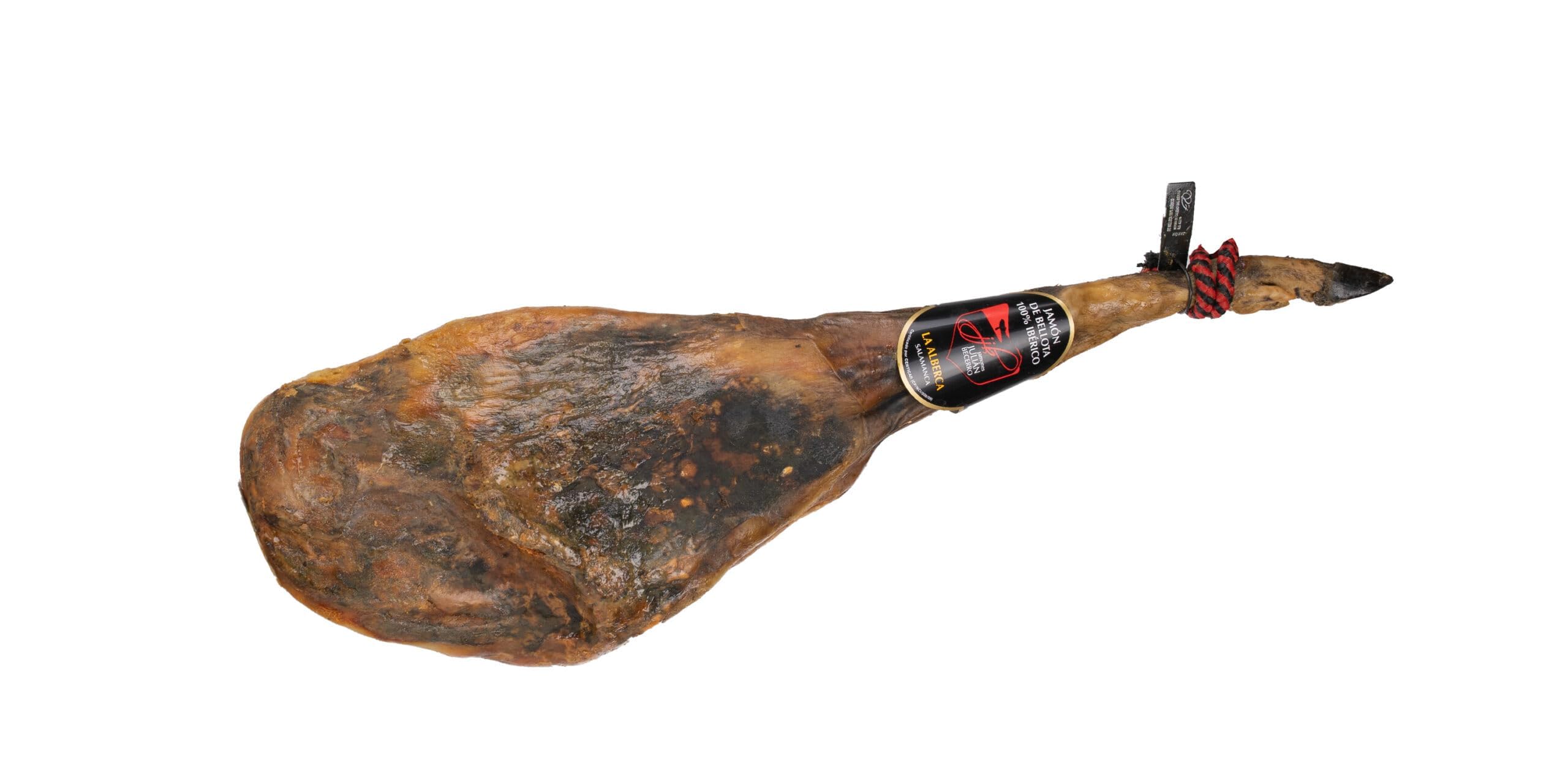 Julián Becerro | Prosciutto di Bellota 100% Iberico Patanegra (6,3-6,9 kg) | Jamón Ibérico de Bellota | Senza Glutine | Qualità Gourmet Ideale per Regalo | Dalla Culla del Ibérico