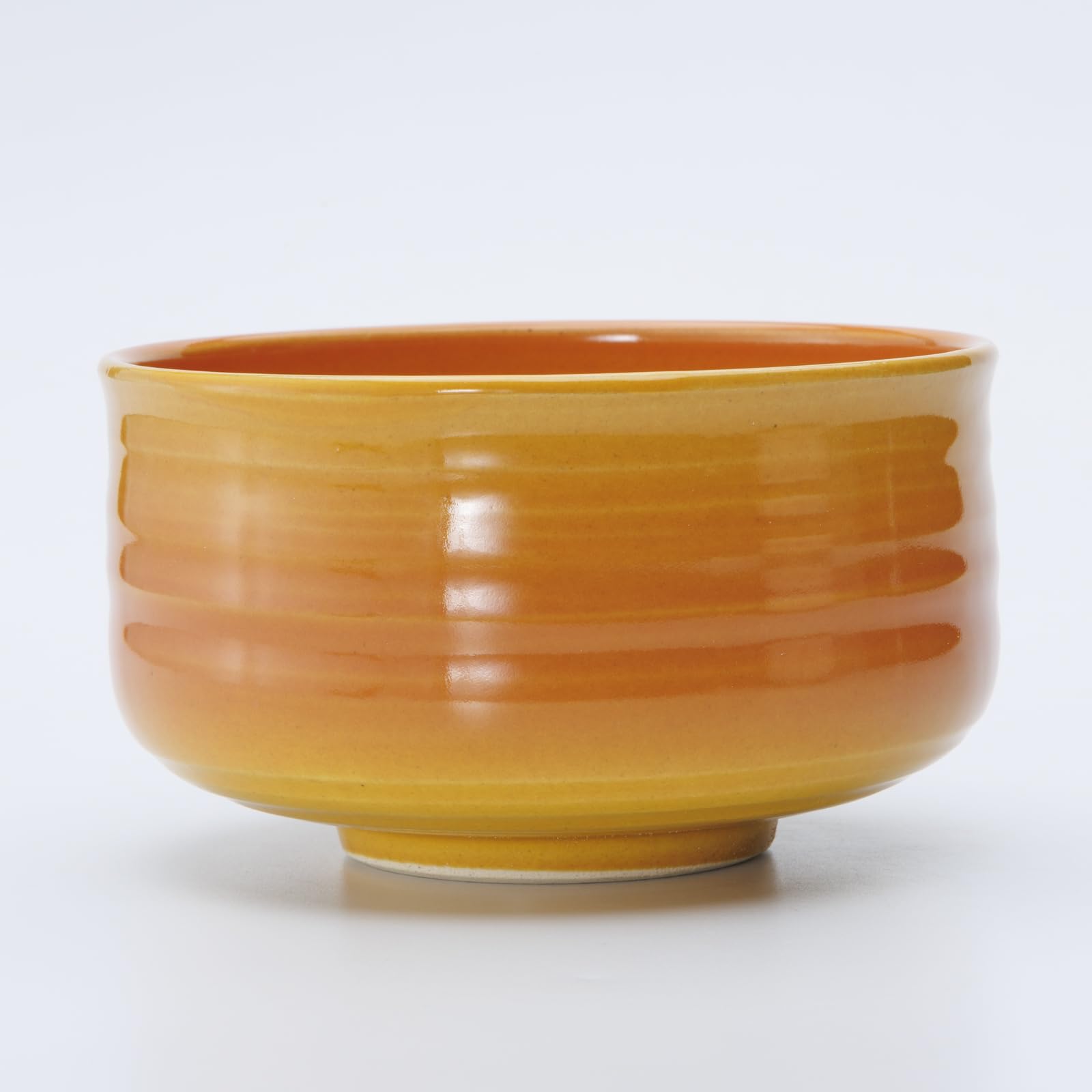 Amazon｜波佐見焼 抹茶碗 オレンジ吹き 直径約12×高さ約7cm 日常使い